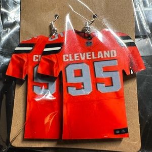 Football jersey custom made earrings